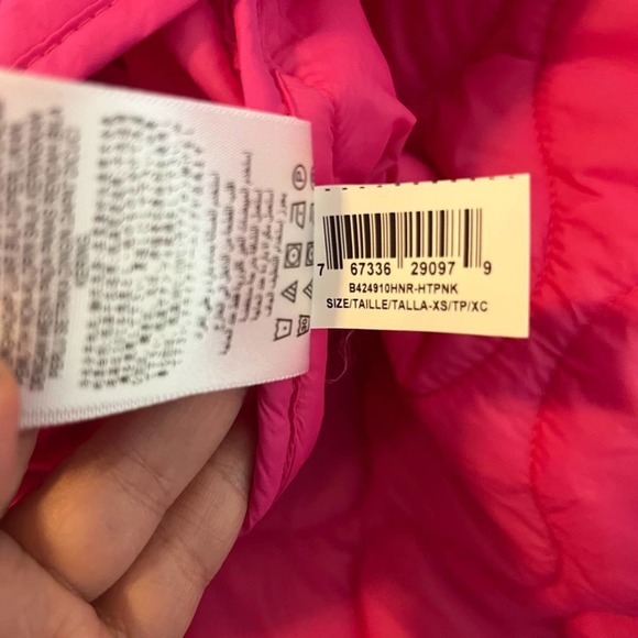 BCBGeneration Missy Eco Quilted Topper Coat X-Small Hot Pink - Picture 7 of 7